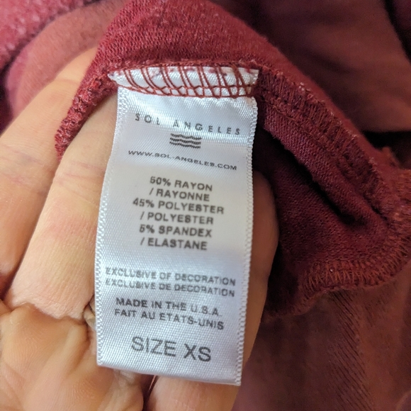 Sol Angeles red 'go for it!' graphic sweatshirt size XS - Picture 5 of 6